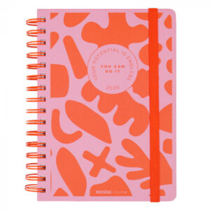 Agenda rosa y rojo por unidad