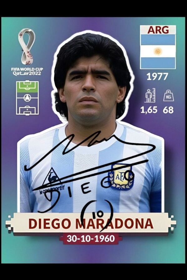 figurita de diego armando maradona